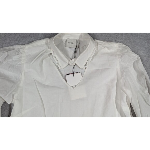 Be Blumarine Women Dress Size 10 Crochet Fringe Cutout Long Sleeve Delicate - Picture 4 of 11